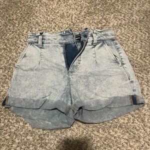 Express Light Blue Jean Shorts